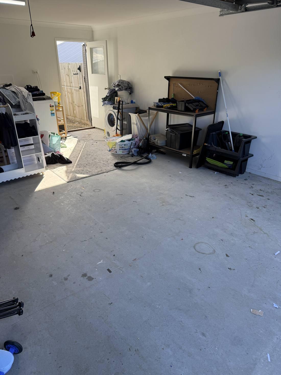 Empty garage after clean-out